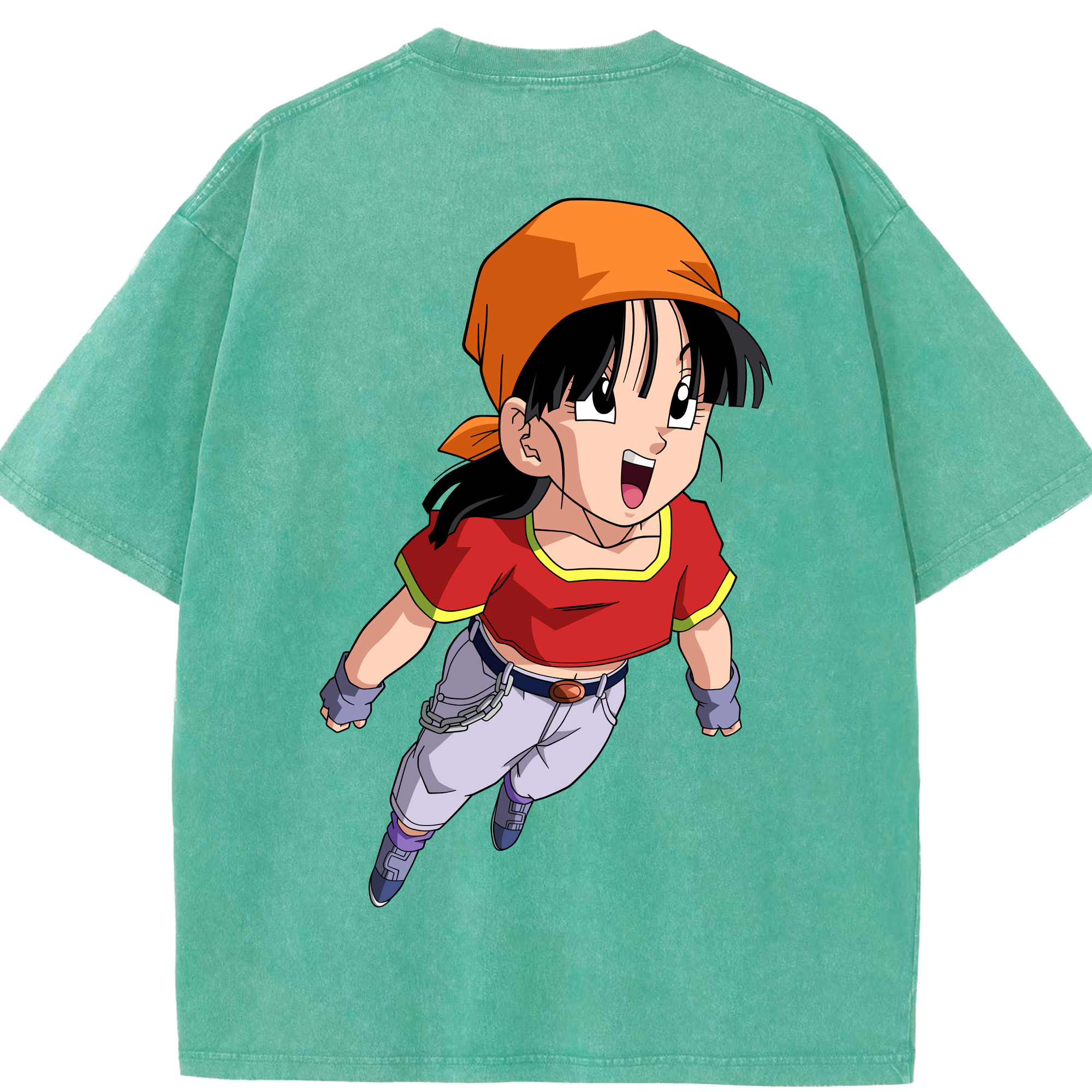 （画像用） ドラゴンボール パン DRAGON BALL Pan 綿100% ヴィンテージ風 半袖Tシャツ（背面プリント）
